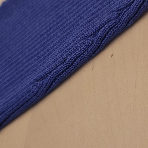 100% Vintage Spun Silk Canvasbacks Muted Medium Blue Luxurious Turtleneck EUC - Picture 10 of 10